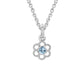 Girls Sterling Silver 12-Month Birthstone Flower Necklace (14, 15 in) 1