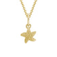 Kids 14K Yellow Gold/Sterling Silver Starfish Pendant Necklace For Girls (14, 15 in) 1