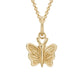 Kids Jewelry - 14K Yellow Gold Butterfly Pendant Necklace For Girls (14, 15 in) 1