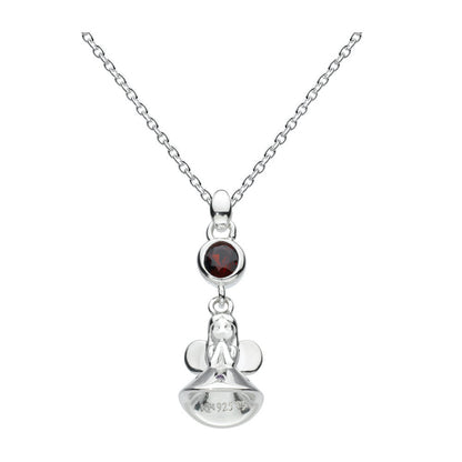 Little Girl Silver Fairy Godmother Simulated 12-Month Birthstone Necklace (12-14 in) 1