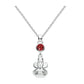 Little Girl Silver Fairy Godmother Simulated 12-Month Birthstone Necklace (12-14 in)
