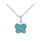 Girl's Sterling Silver Birthstone Enamel Butterfly Necklace (12-18 in)