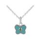 Girl's Sterling Silver Birthstone Enamel Butterfly Necklace (12-18 in)