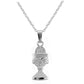 Girl's 15 In Sterling Silver Floral Engraved Chalice Pendant Necklace 1