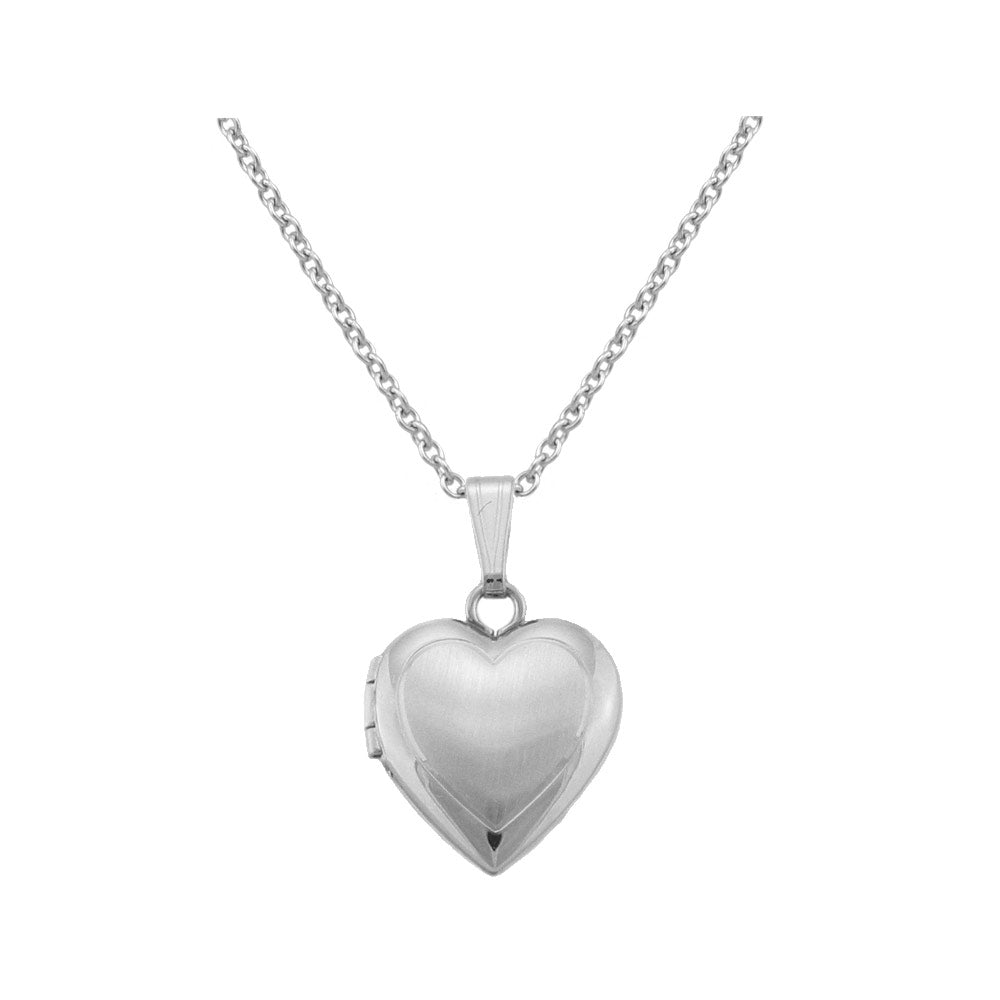 Children's Jewelry - 15 Inches Gold Or Silver Heart Locket Necklace 1