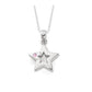 Young Girl's Silver Star Pendant With Pink Sapphire (14 to 16 inches) 1