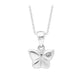 Young Girl's Silver Diamond Butterfly Pendant With Chain (14 to 16 inches) 1