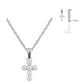 Kids Jewelry - Sterling Silver Cultured Pearl Cross Necklace For Girls (15 in) 2