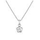 Sterling Silver CZ Birthstone Flower Necklace For Babies & Toddlers (13 in)