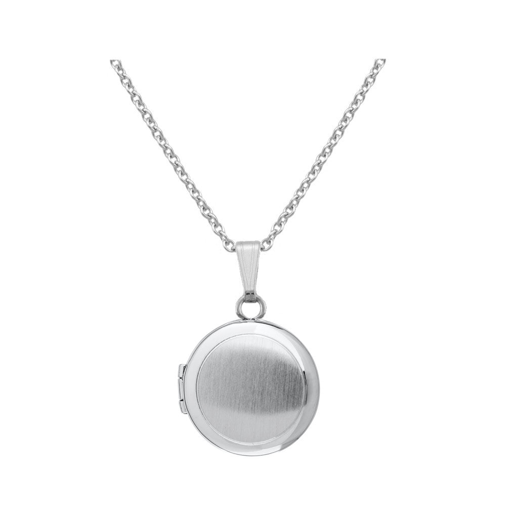 13 Or 15 Inches Sterling Silver Round Locket Necklace For Babies And Children 1
