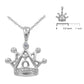 Girl's 14K White Gold Diamond Accented Crown Pendant Necklace (15 in) 2