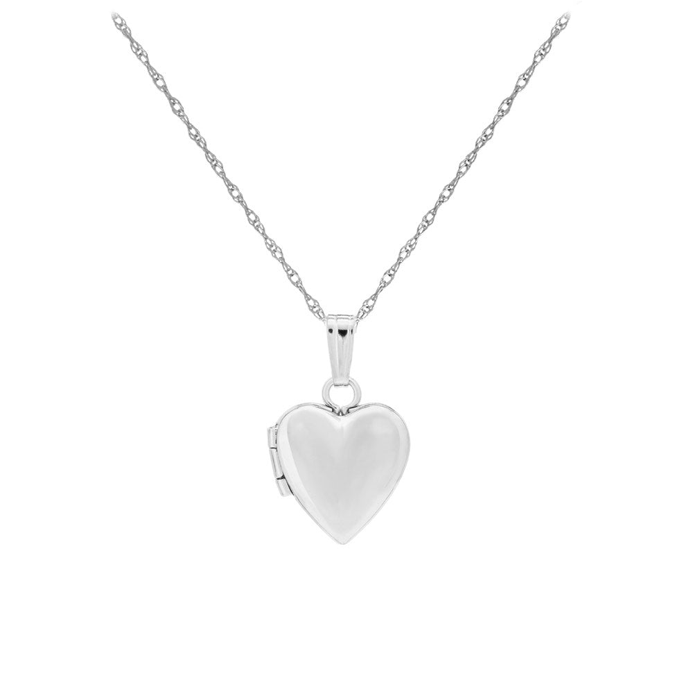 Baby & Toddler 14K Yellow/White Gold Heart Locket Necklace (13 in) 1