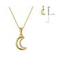 Children 14K Yellow Gold Moon Pendant Necklace For Girls (15 inches) 2