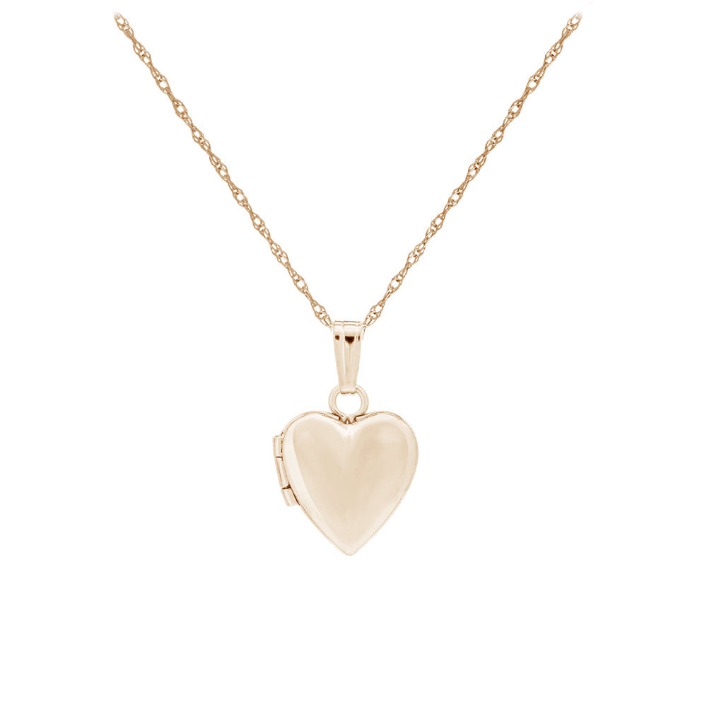 Baby & Toddler 14K Yellow/White Gold Heart Locket Necklace (13 in)