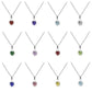 13 In Little Girl's Sterling Silver Simulated Birthstone Heart Pendant Necklace 2