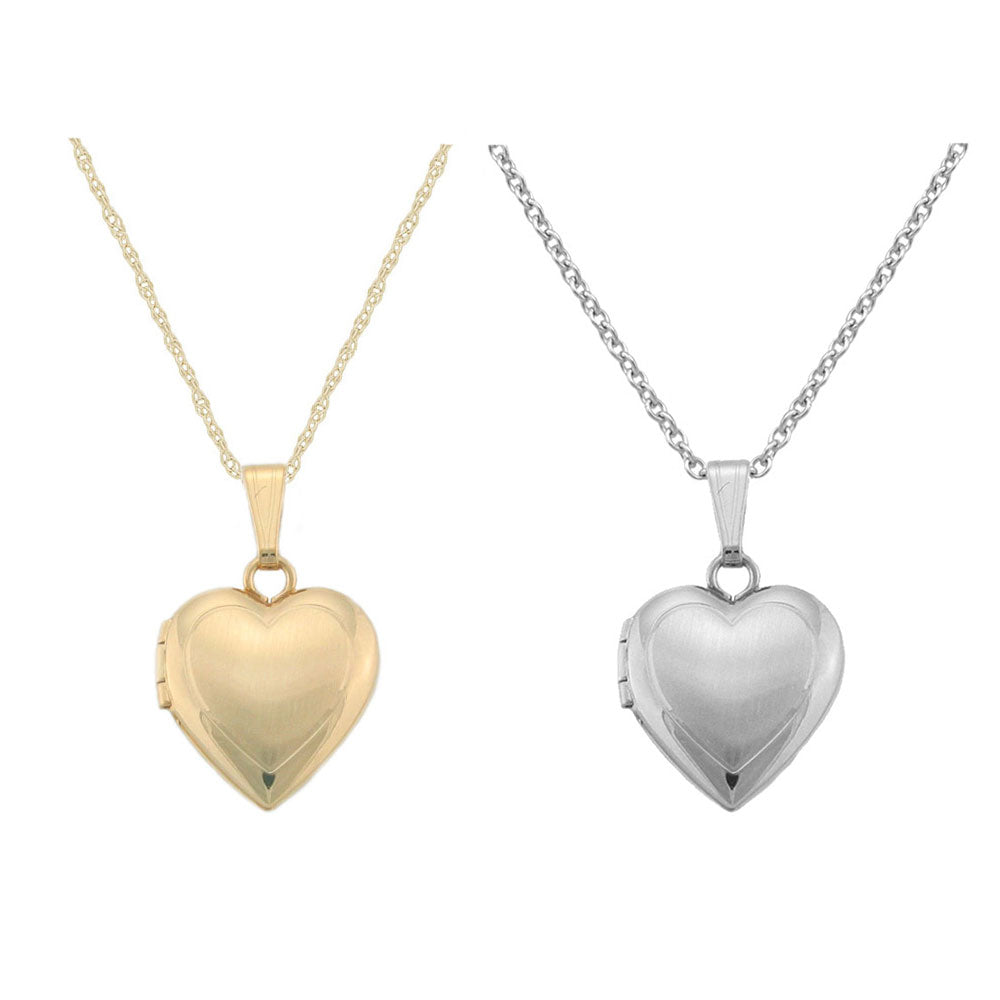 Children's Jewelry - 15 Inches Gold Or Silver Heart Locket Necklace 2