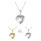 Girls Jewelry - 15 Inches Gold Or Silver Etched Heart Locket Necklace 2