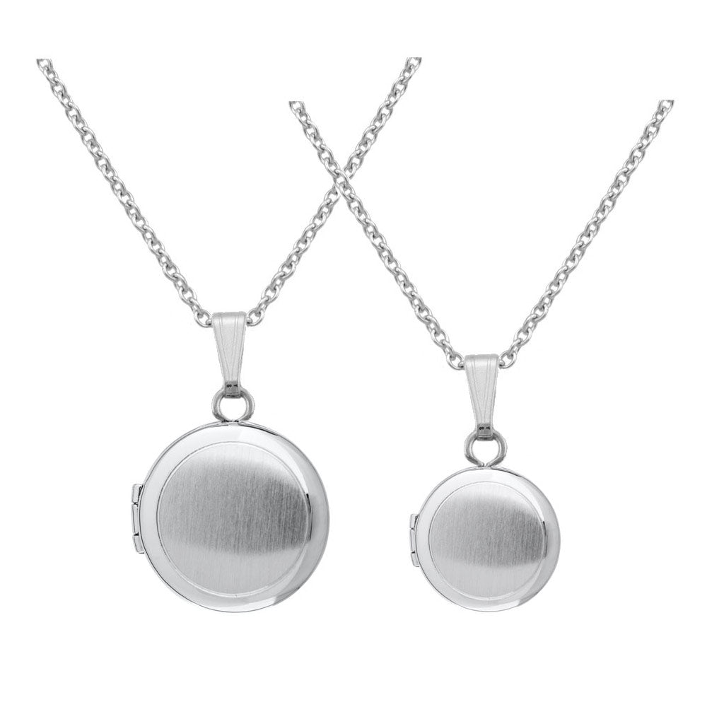 13 Or 15 Inches Sterling Silver Round Locket Necklace For Babies And Children 2