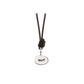 Child Sterling Silver Surf Pendant With 15 In Leather Cord Necklace 1