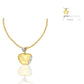 14K Yellow Gold Snow White Diamond Poison Apple Girls Necklace (14-16 in) 1