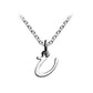 Children's Jewelry - Silver Cursive Initial U Pendant Necklace (14,16,18 in) 1