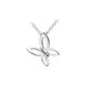 12-14 Inches Silver Slide Butterfly Pendant Kids Necklace For Girls