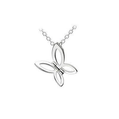 12-14 Inches Silver Slide Butterfly Pendant Kids Necklace For Girls