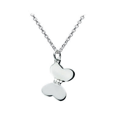 Girls Jewelry - Sterling Silver Butterfly Heart Necklace (12-14 inches) 1