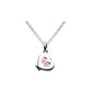12-14 Inches Silver Heart Pink Enamel Butterfly Girls Locket Necklace 1