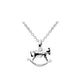12-14 Inches Silver Trace Chain Rocking Horse Pendant Kids Necklace 1