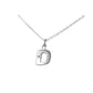 Children's Silver Diamond Initial D Pendant Necklace (14,16,18 in) 1