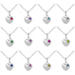 12-18 Inches Children Or Teen Girls Silver Birthstone Heart Necklace 2