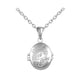 Girls Jewelry - Silver Enameled Heart Love Oval Locket Necklace 1