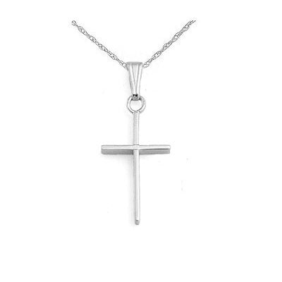 Children Jewelry - 15 In Gold Or Silver Cross Necklace For Boys And Girls