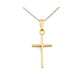 Children Jewelry - 15 In Gold Or Silver Cross Necklace For Boys And Girls