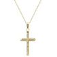 Toddlers & Children 15 In Gold/Silver Rope Design Cross Necklace