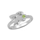 Sterling Silver Birthstone Girls Angel Ring Adjustable Size 3 To 7