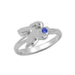 Sterling Silver Birthstone Girls Angel Ring Adjustable Size 3 To 7