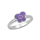 Girl Sterling Silver Birthstone Enamel Butterfly Ring Adjustable Size 3 To 7