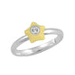 Girl's Sterling Silver Adjustable Birthstone Enamel Star Ring (Size 3-7)