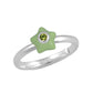 Girl's Sterling Silver Adjustable Birthstone Enamel Star Ring (Size 3-7)