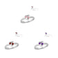 Children & Teens Silver Red, Pink Or Purple Heart Adjustable Ring For Girls (Size 3-7) 2