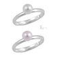 Sterling Silver 5mm White Or Pale Pink Cultured Pearl Girl's Ring (Size 3 To 7) 2