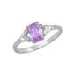 Girls Jewelry - Sterling Silver Simulated Birthstone Ring (size 4) 1