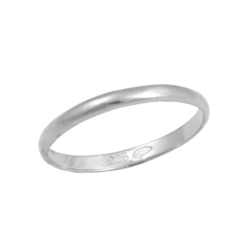 Children Jewelry - Gold Or Silver Band Ring For Girls (5 Sizes 1/2-4)