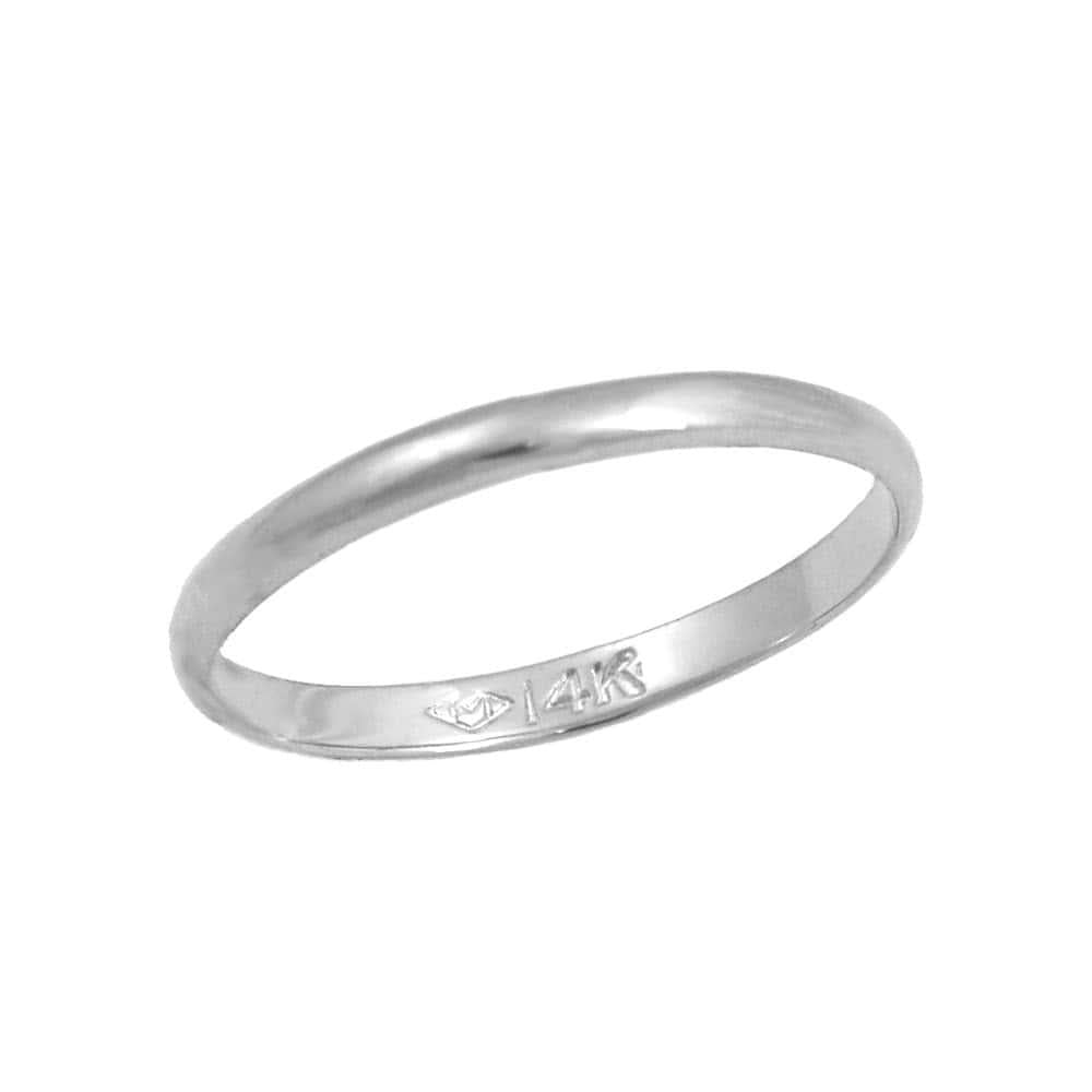 Children Jewelry - Gold Or Silver Band Ring For Girls (5 Sizes 1/2-4)