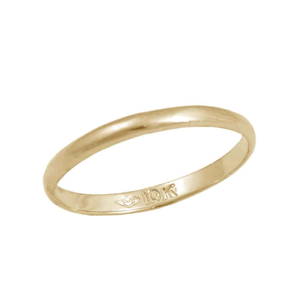 Children Jewelry - Gold Or Silver Band Ring For Girls (5 Sizes 1/2-4)