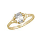 Girls Jewelry - 10K Yellow Gold Simulated Birthstone Ring (size 4)