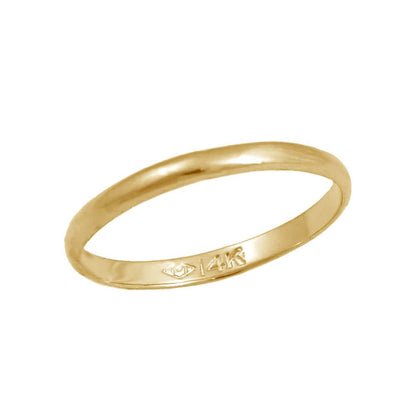 Children Jewelry - Gold Or Silver Band Ring For Girls (5 Sizes 1/2-4) 1