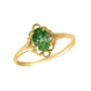 Girl 14K Yellow Gold Oval Shape Genuine Birthstone Ring (size 5 1/2)
